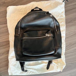 Men's COACH 1941 Black Pebble Leather Large Backpack